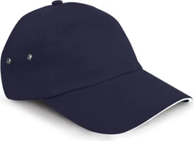 Image de Result Headwear RC072XP | Printers Plush Coton 5 Panel Cap / Casquette / Bonnet / Chapeau - Couleur : Navy/White - Taille : One Size