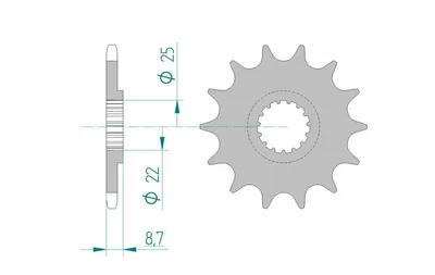 Immagine prodotto di Ingranaggio Anteriore Per Moto, In Acciaio