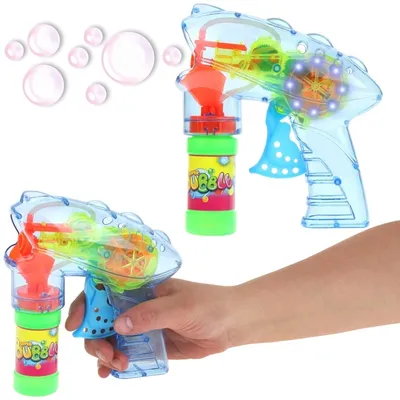 Zdjęcie produktu dla Pistolet na Bańki Mydlane Maszyna Maszynka Płyn Dużych Baniek Mydlanych - niebieski