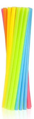 Produktbild von 1000 Mehrweg Plastik Trinkhalme / Strohhalme bunt
