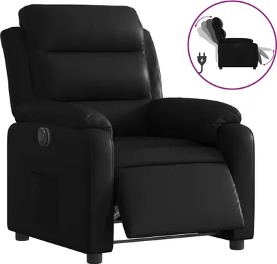 Produktbild von vidaXL Relaxsessel Elektrisch Schwarz Kunstleder