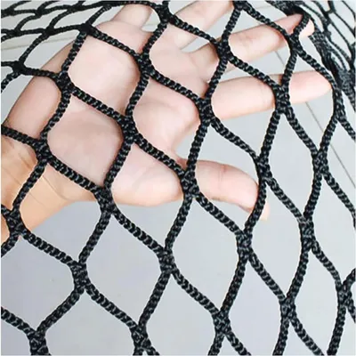 Productafbeelding van Veiligheidsnet - Klimnet Balkonnet - Kinderen Beveiligen - Knooploos Polyester - 1x2m - Zwart