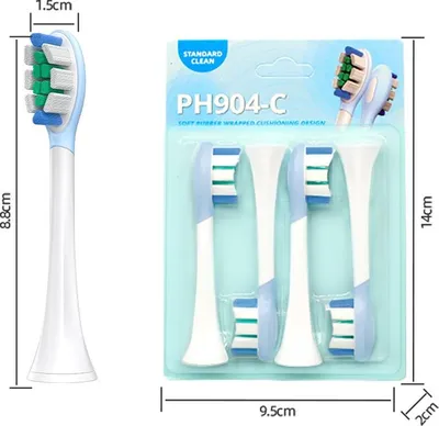 Image de INF Têtes de Rechange pour Brosse à Dents Électrique Sonique (8 Pcs) Bleu