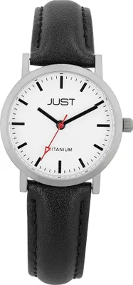 Produktbild von Just Titan Damenuhr mit Echtlederarmband, 5 ATM
