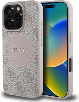 Immagine prodotto di Logo Magsafe Guess 4G Circle Classic Do Iphone 16 Pro Różowy