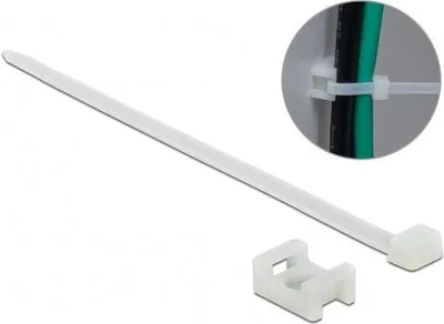 Produktbild von DELOCK Schraubhalter 23x16mm mit KBI L 150x B 7,2mm weiß