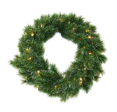 Image de Edelman Couronne de sapin Glendon 30 LED blanc chaud 60cm vert intérieur