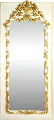 Obrázok produktu pre Casa Padrino Barokové nástenné zrkadlo krémová/zlatá v antickom štýle 85 x v. 190 cm - Nádherné barokové zrkadlo s krásnym zdobením