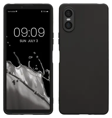 Produktbild von kwmobile Handyhülle für Sony Xperia 10 VI Hülle - TPU Case - Kabelloses Laden - Schutzhülle Cover in Schwarz