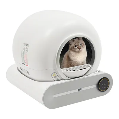 Zdjęcie produktu dla 65L Automatyczna kuweta 18W inteligentna samoczyszcząca 48*52*50,5cm (biała)