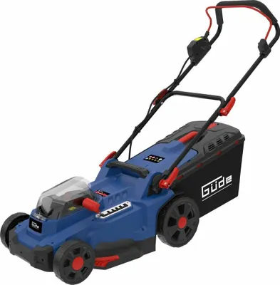 Produktbild von GÜDE Akku Rasenmäher RM 36/43 mit 2 x Akku 4.0 Ah, Doppelladegerät