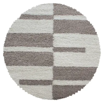 Produktbild von Hochflor Teppich Gianna rund, Farbe: Beige, Größe:160 cm rund