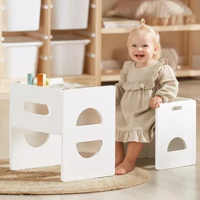 Zdjęcie produktu dla Regulowany zestaw stół i krzesło Montessori dla małych dzieci
