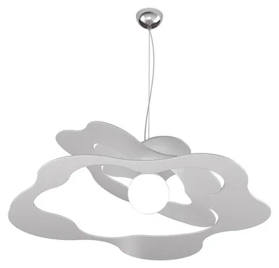 Zdjęcie produktu dla Nowoczesna lampa wisząca Ripples Metal Grey 1 Light E27 D.70Cm