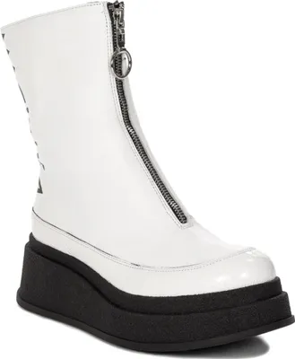 Produktbild von Damen Stiefel aus Naturleder Weiß mit Plateausohle 6 cm Absatz 0621611008