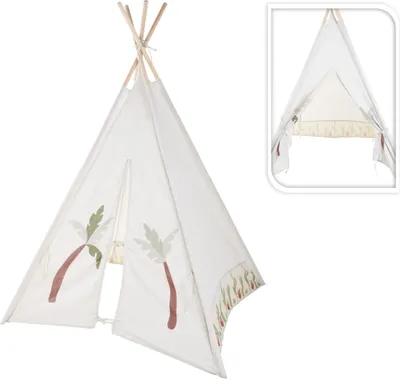 Produktbild von Kinder Tipi Zelt Spielzelt Kinderzimmer Mädchen Jungen Spieltipi Indoor Wigwam zelt mit Tragetasche