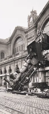 Produktbild von Züge Kunstdruck Bild - Zugunglück Am Bahnhof Montparnasse, Paris, Frankreich, 1895 (91 x 30 cm)