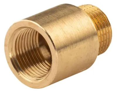 Produktbild von Messing Gewinde-Fitting Hahnverlängerung IG/AG 3/8' (DN 10) Länge 20 mm - schwere Ausführung