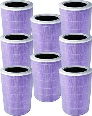 Produktbild von vhbw 8x HEPA Filter kompatibel mit Xiaomi Mi Air Purifier 3H Luftreiniger - Ersatz-Filter mit integriertem Aktivkohle-Filter, antibakteriell