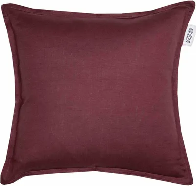 Zdjęcie produktu dla LOESCHEN Schöner Wohnen Dekoracyjna poszewka na poduszkę Lino I Kolor 65 Burgund I Rozmiar 38x38 cm