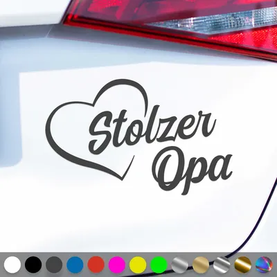 Produktbild von PantherPixel Stolzer Opa Aufkleber Großeltern Enkelkinder Sticker Auto Geschenkidee Farbe Dunkelgrau