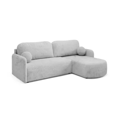 Produktbild von Ecksofa Bonoo Rechts grau mit Schlaffunktion Bettkasten L-Form 212 cm Stoff Cremona Modern