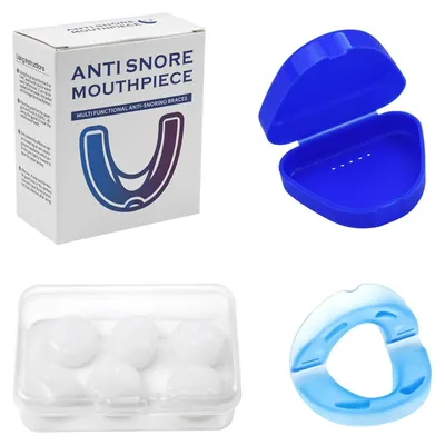 Image de Orthèse anti-bruxisme avec 6 embouts en silicone - Bleu