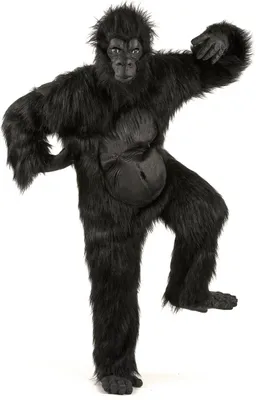Produktbild von Gorilla Kostüm mit Maske schwarz - Einheitsgröße