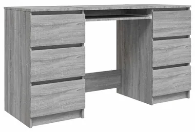 Obrázok produktu pre vidaXL Písací stôl Grey Sonoma 140x50x77 cm odvodený výrobok z dreva