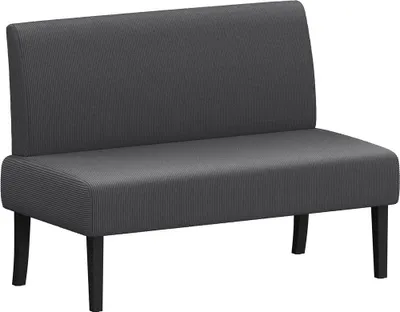 Produktbild von Yaheetech 2-Sitzer Stoffsofa Sitzbank mit Rückenlehne Polstersofa mit Holzbeinen ohne Armlehnen 109,5 × 62,5 × 84,5 cm