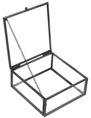 Image de Boîte de rangement en verre avec couvercle, idéale pour l'organisation