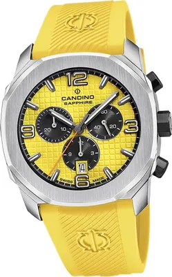 Produktbild von Candino Herren Uhr Chronograph Sport Kautschuk Armbanduhr Sport gelb D2UC4774/1