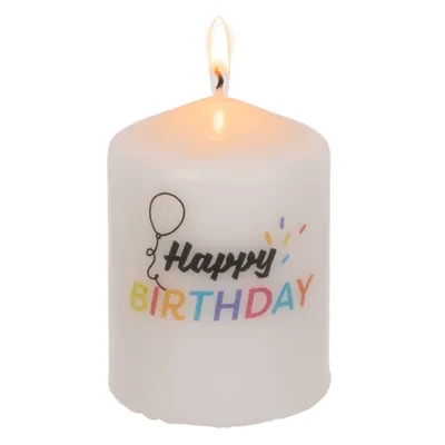 Produktbild von OOTB Stumpenkerze Happy Birthday