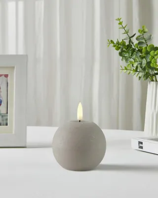 Produktbild von Eglo LED Kerze Leskino warmweiß 8 x Ø 8 cm taupe