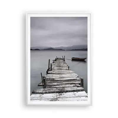 Produktbild von Gerahmtes Poster - Weißer Rahmen - Brücke See - 70x100 cm - Wand Bild - Wanddeko - Wandbilder - Kunstposter - Wandposter - Bilderrahmen - Bilder - Kunstdruck - Wandbild - P2WPA70x100-3547