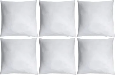 Produktbild von Kissenfüllungen - 50 x 50 cm - Weiß - Faserbällchen - 6er Set