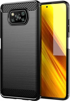 Produktbild von Carbon Shield TPU Hülle für Xiaomi Poco X3 NFC - Schwarz KP29557