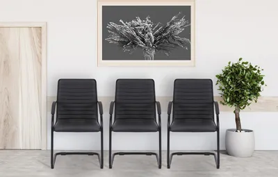 Produktbild von Besucherstuhl Tira Kunstleder schwarz/schwarz