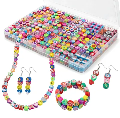 Produktbild von 480 Stück Polymerperlen-Set für die Herstellung von Schmuck