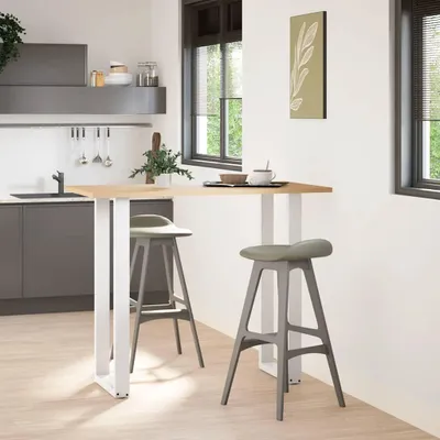 Obrázok produktu pre vidaXL Nohy barového stola v tvare U 2 ks. Biela 50x(110-111) cm Oceľ