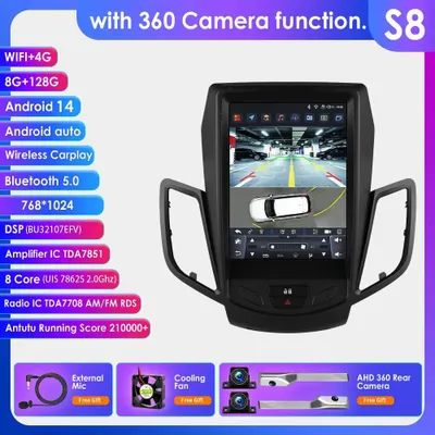 Produktbild von Android 14 2DIN Autoradio – Multimediasystem – Navigationssystem – Carplay-Headunit – Lenkradsteuerung