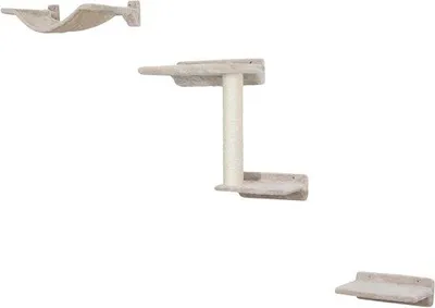 Produktbild von Kletterwand für Katzen - 5-teilig - beige - 10 kg max