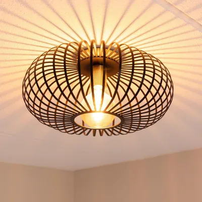Produktbild von hoftronic LED-Deckenleuchte E27-Fassung Dimmbar Schwarz Gold