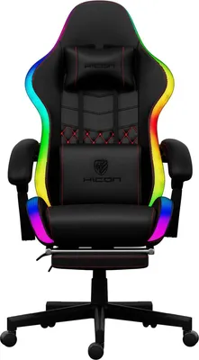 Produktbild von HICON Vittoria Series RGB Gaming-Stuhl – Verstellbarer Gaming-Stuhl mit Beleuchtung, Massagefunktion und ergonomischem Design