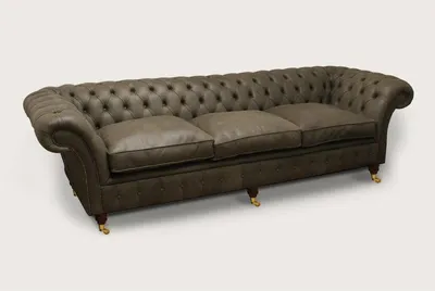 Produktbild von XXL Big Sofa 4 Sitzer Couch Chesterfield Polster Garnitur Leder Textil Braun Neu