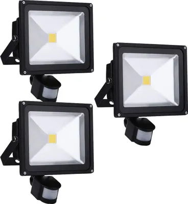 Produktbild von Greenmigo 3X 30W LED Strahler mit Bewegungsmelder Außen Fluter 3000K Warmweiss Außenleuchte IP65 Wasserdicht Scheinwerfer für Garten,Garage,Hotel