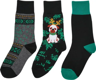 Produktbild von Ponožky Urban Classics Christmas Dog Socks Kids 3-Pack multicolor - 31–34