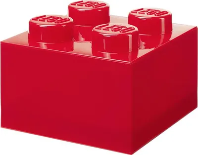 Obrázek produktu pro LEGO 40090804 LEGO úložný kostka STORAGE BRICK 4 TOP LID, červená