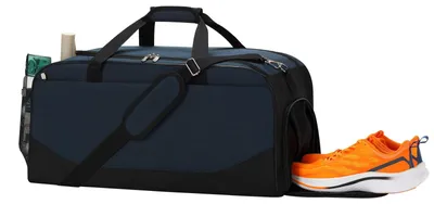 Sporttas 47L mit Schuhfach, Dunkelblau, Polyester