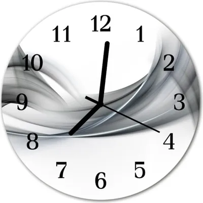Produktbild von Glasuhr Wanduhr Küchenuhr Echt-Glas 30fi cm Abstrakt grau